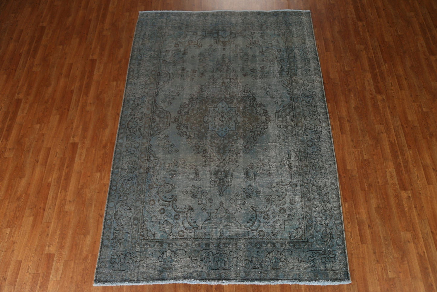 Distressed Over-Dyed Tabriz Persian Area Rug 6x9