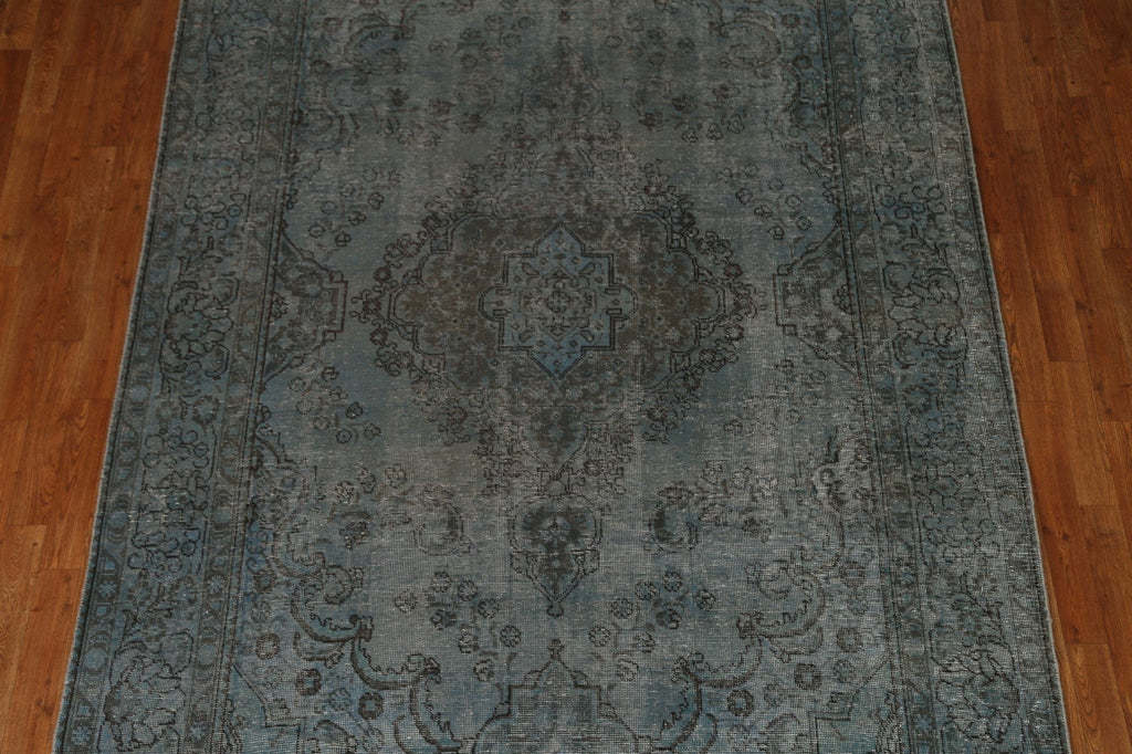 Distressed Over-Dyed Tabriz Persian Area Rug 6x9