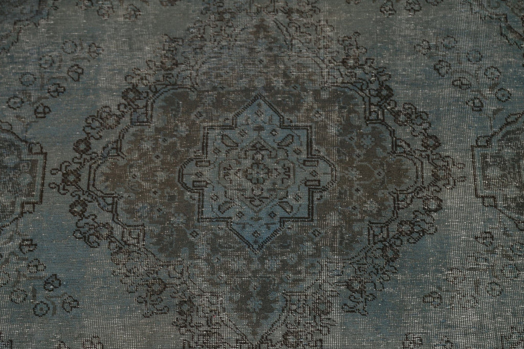 Distressed Over-Dyed Tabriz Persian Area Rug 6x9