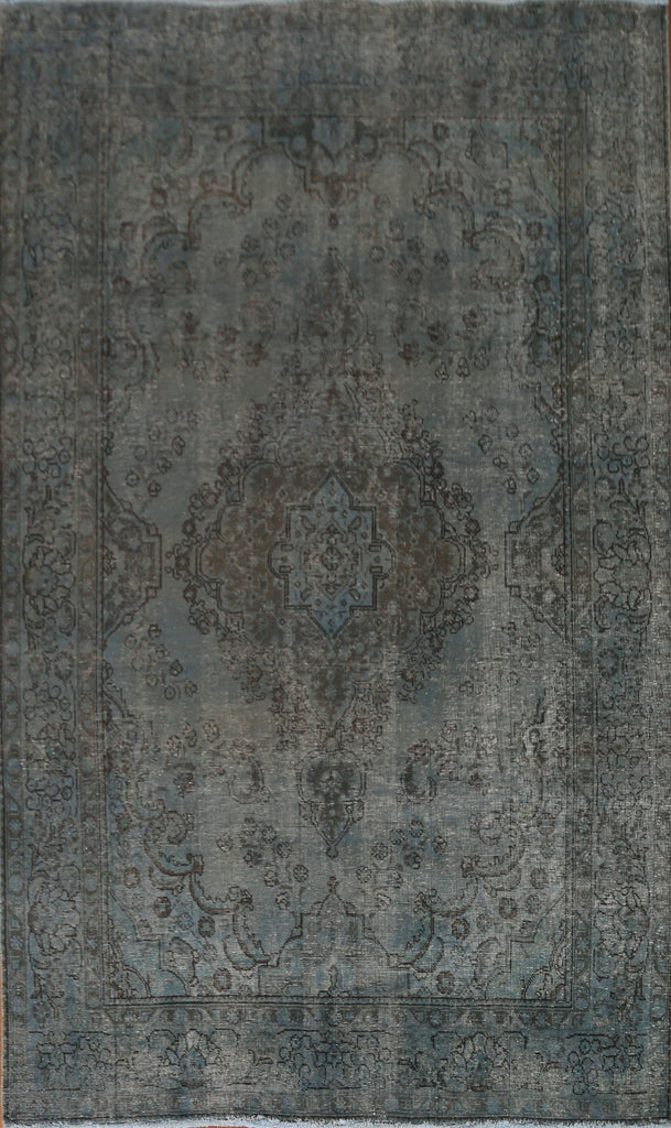 Distressed Over-Dyed Tabriz Persian Area Rug 6x9