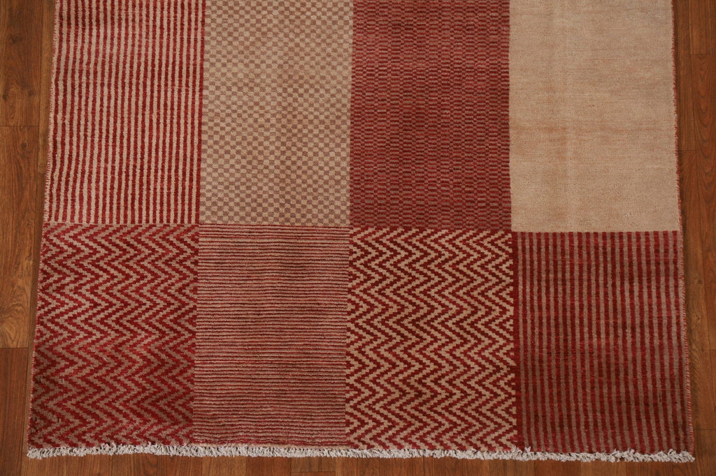 Contemporary Gabbeh Kashkoli Area Rug 4x6