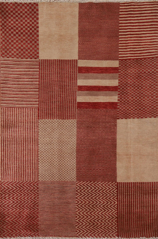 Contemporary Gabbeh Kashkoli Area Rug 4x6