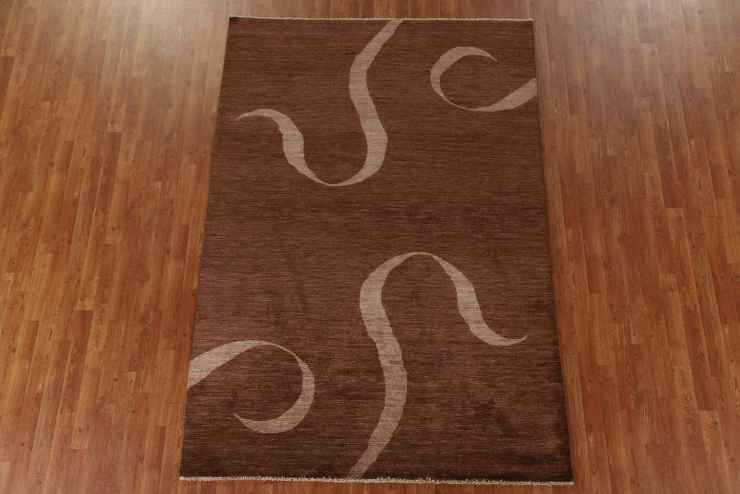 Brown Gabbeh Kashkoli Modern Area Rug 6x8