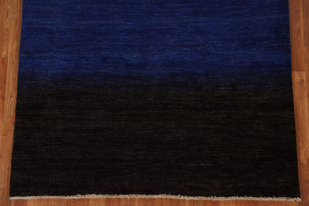 Black & Blue Gabbeh Kashkoli Modern Area Rug 5x7