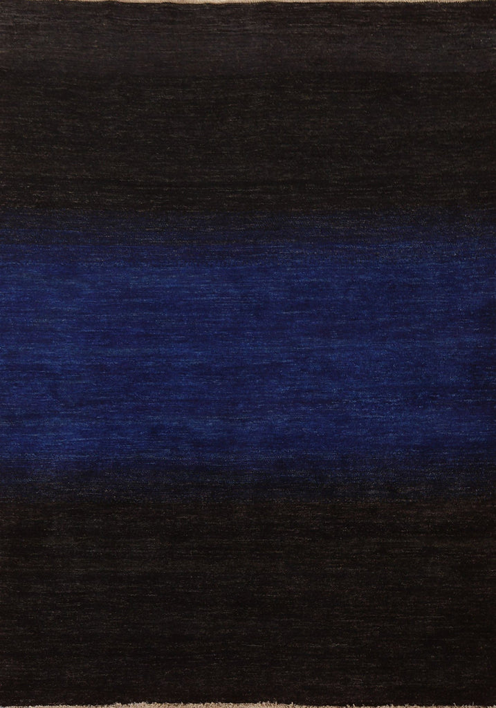 Black & Blue Gabbeh Kashkoli Modern Area Rug 5x7