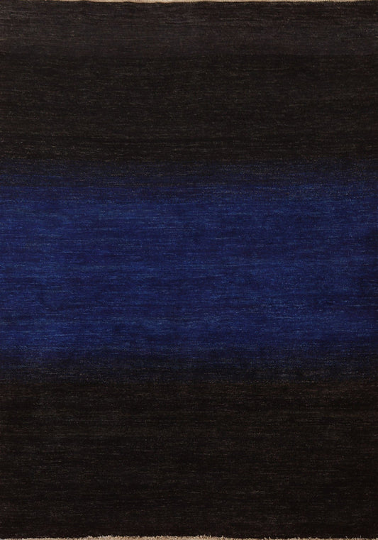 Black & Blue Gabbeh Kashkoli Modern Area Rug 5x7