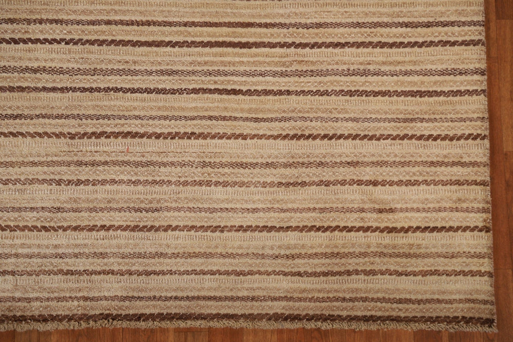 Striped Gabbeh Kashkoli Modern Area Rug 7x10