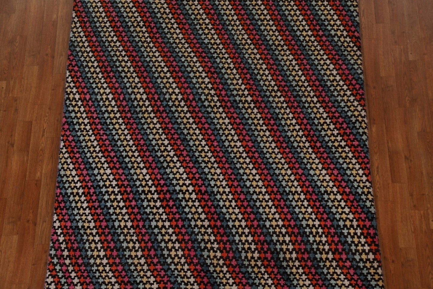 Striped Gabbeh Kashkoli Wool Area Rug 6x8