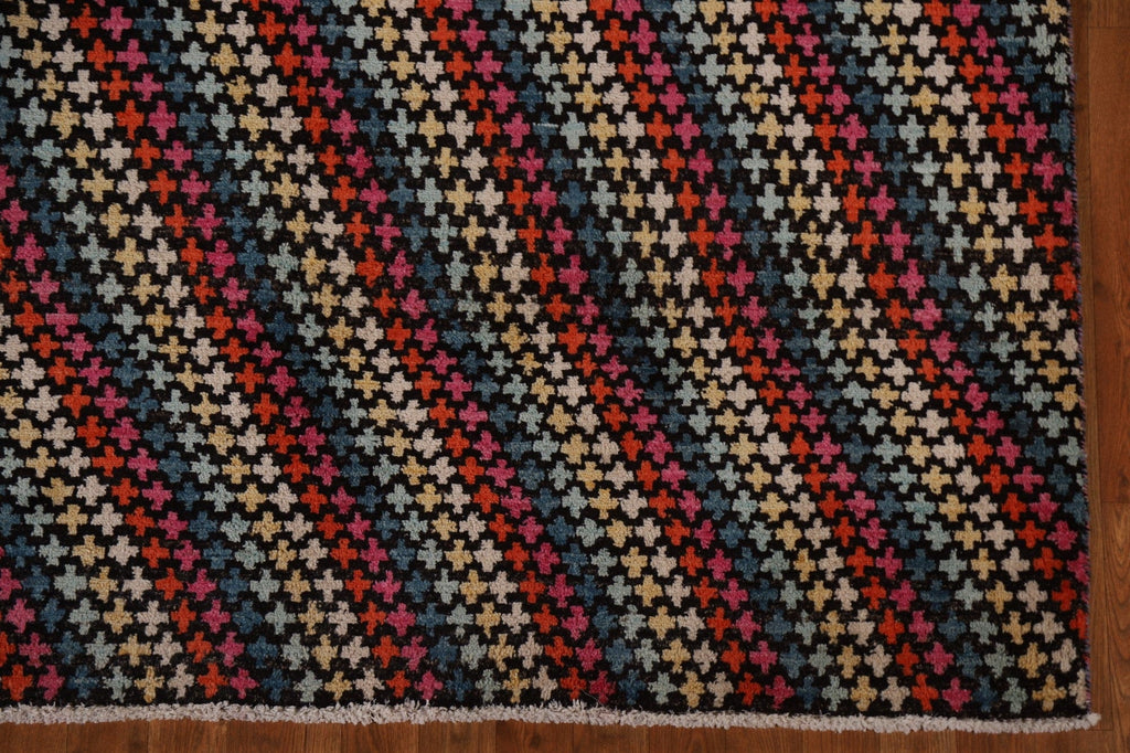 Striped Gabbeh Kashkoli Wool Area Rug 6x8