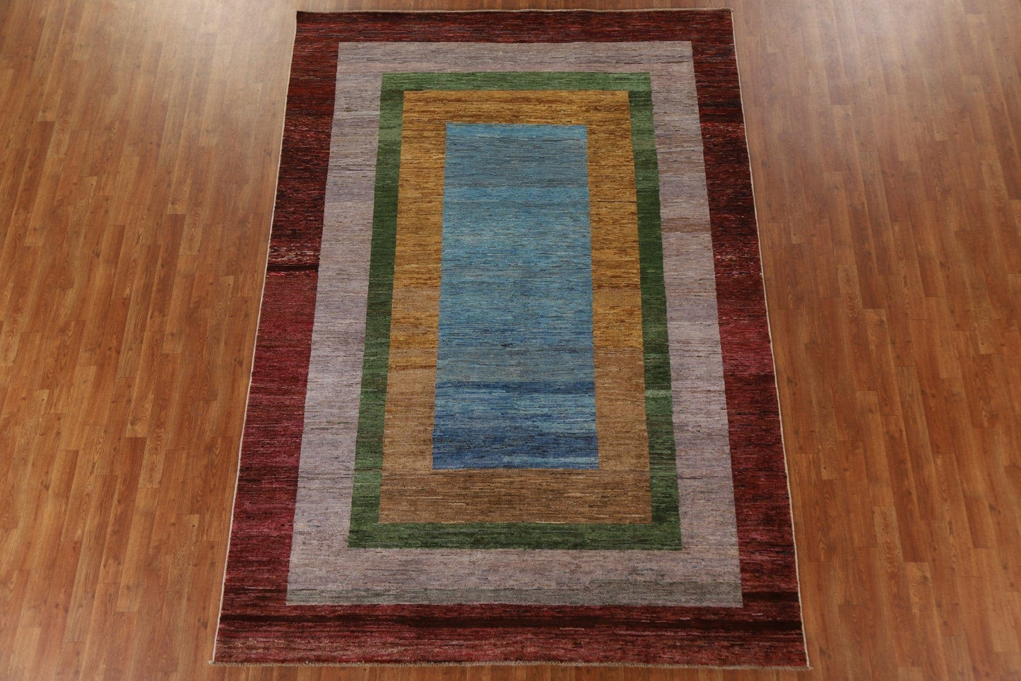 Geometric Gabbeh Kashkoli Modern Area Rug 7x10