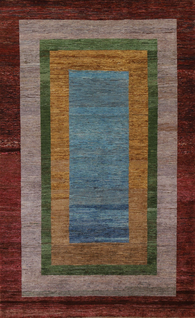 Geometric Gabbeh Kashkoli Modern Area Rug 7x10