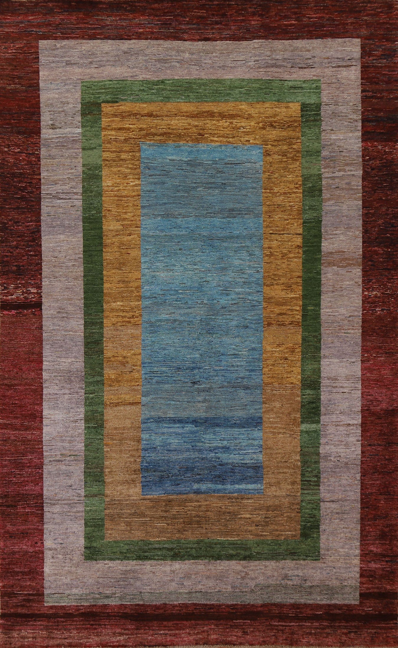 Geometric Gabbeh Kashkoli Modern Area Rug 7x10