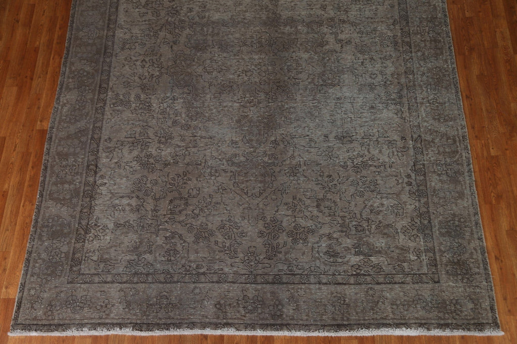 Distressed Over-Dyed Tabriz Persian Area Rug 8x11