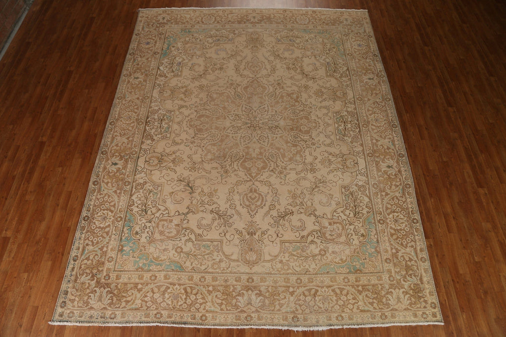 Distressed Tabriz Persian Area Rug 10x13