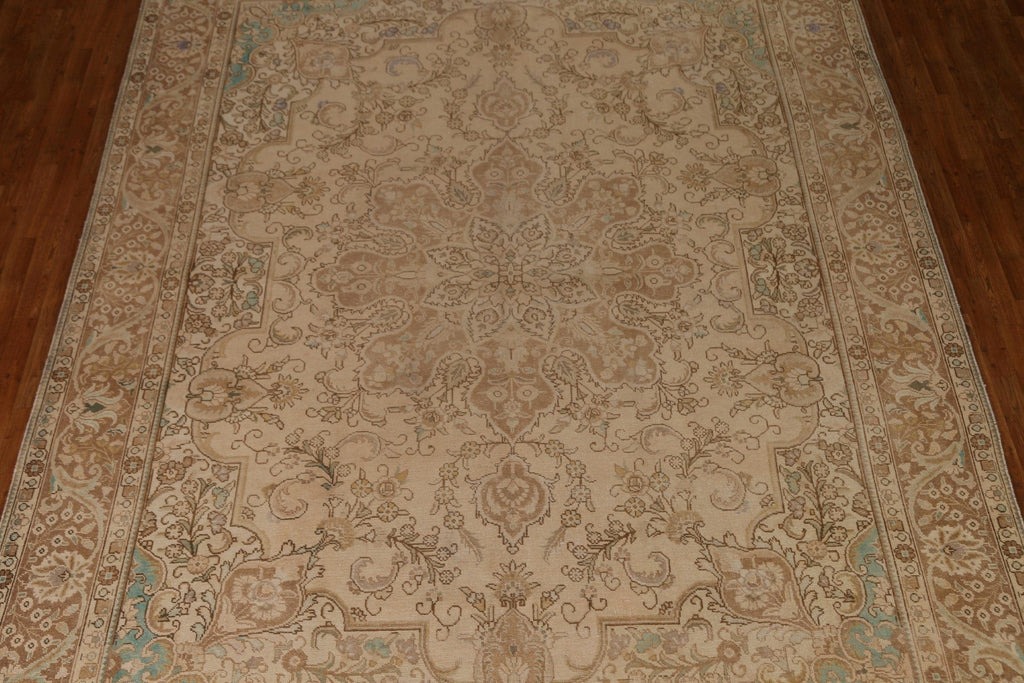 Distressed Tabriz Persian Area Rug 10x13