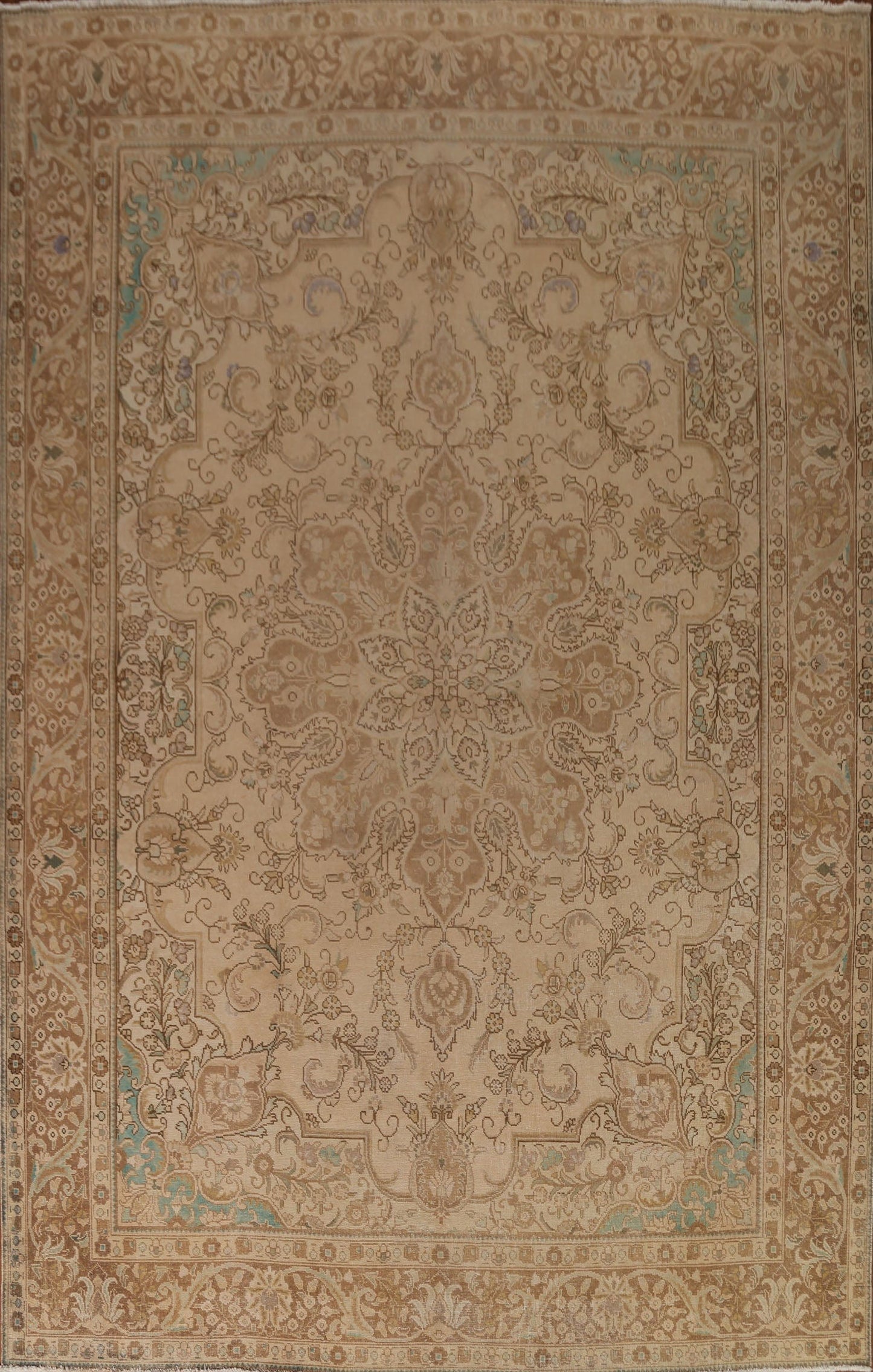 Distressed Tabriz Persian Area Rug 10x13