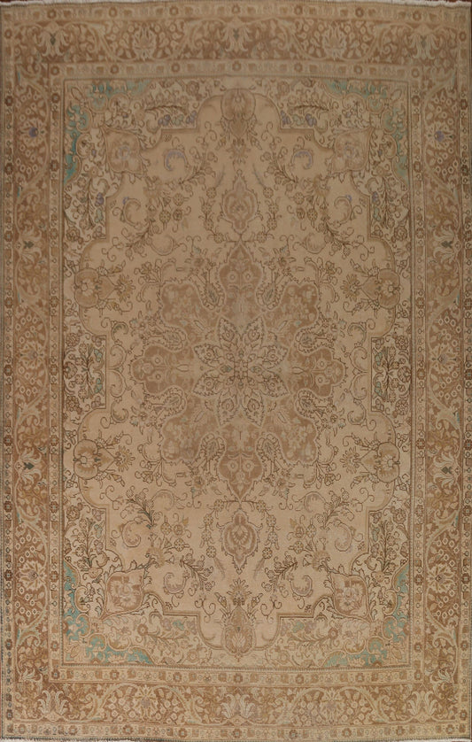 Distressed Tabriz Persian Area Rug 10x13