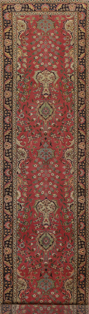 Distressed Tabriz Persian Runner Rug 3x15