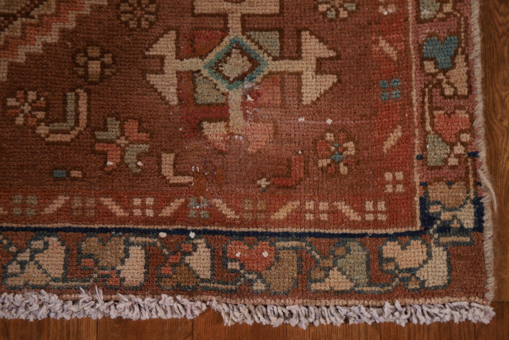 Wool Brown Koliaie Persian Runner Rug 3x8