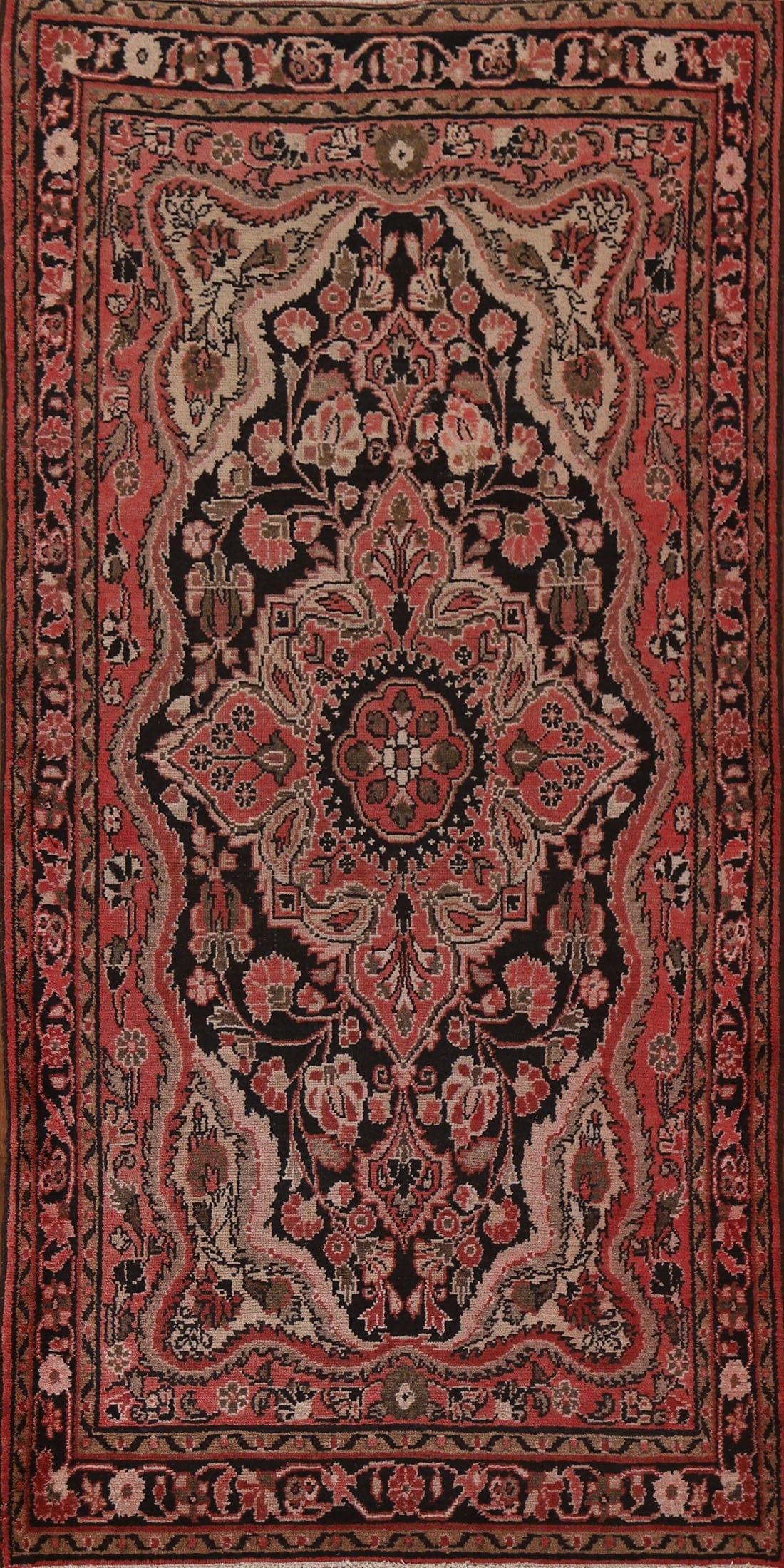 Handmade Floral Hamedan Persian Area Rug 4x7