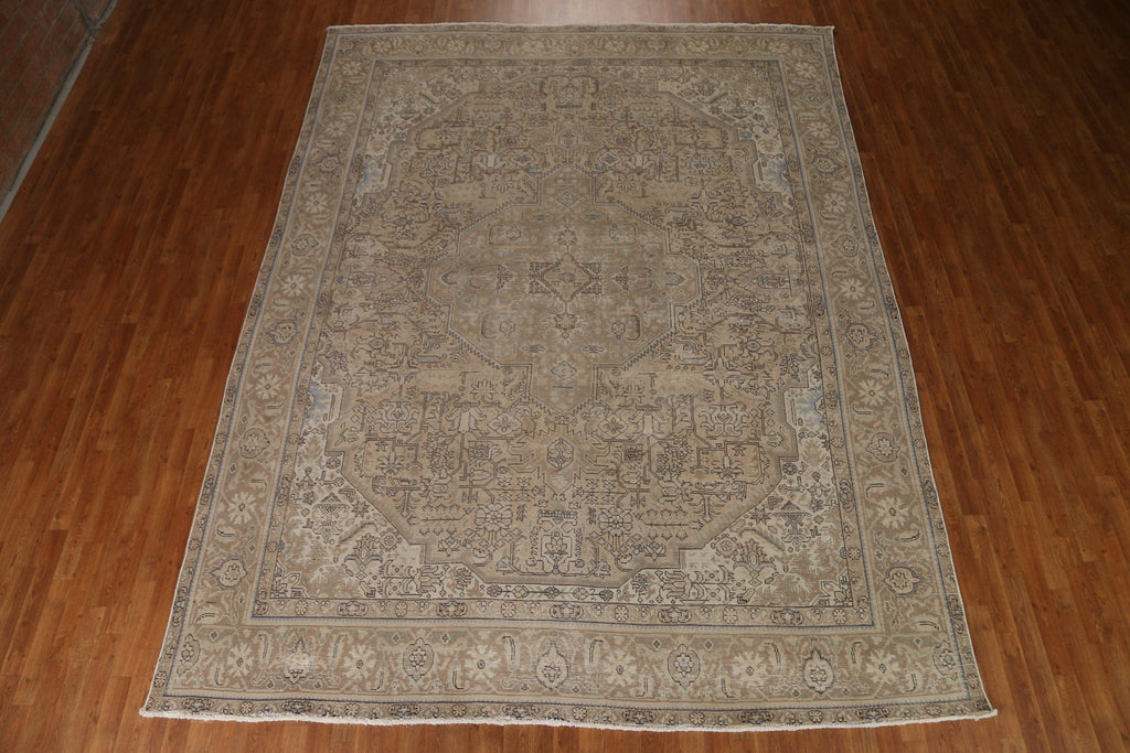 Distressed Tabriz Persian Area Rug 10x13