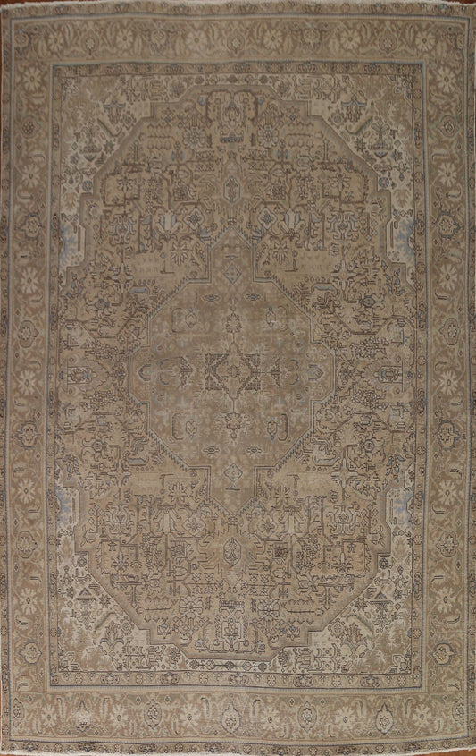 Distressed Tabriz Persian Area Rug 10x13