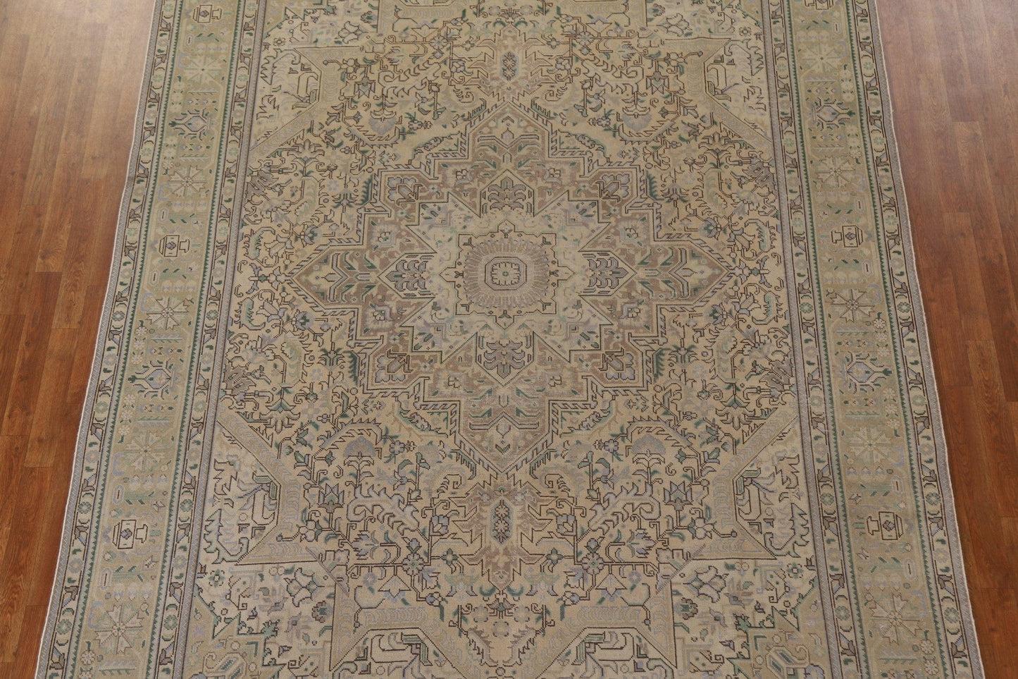 Distressed Wool Tabriz Persian Area Rug 8x11