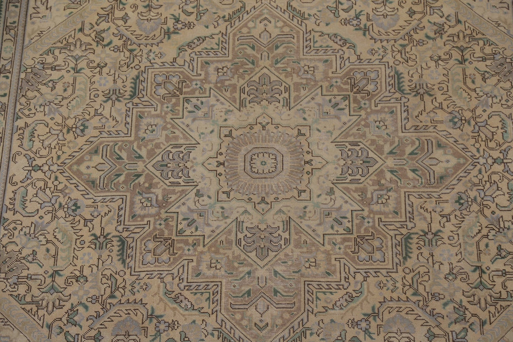 Distressed Wool Tabriz Persian Area Rug 8x11