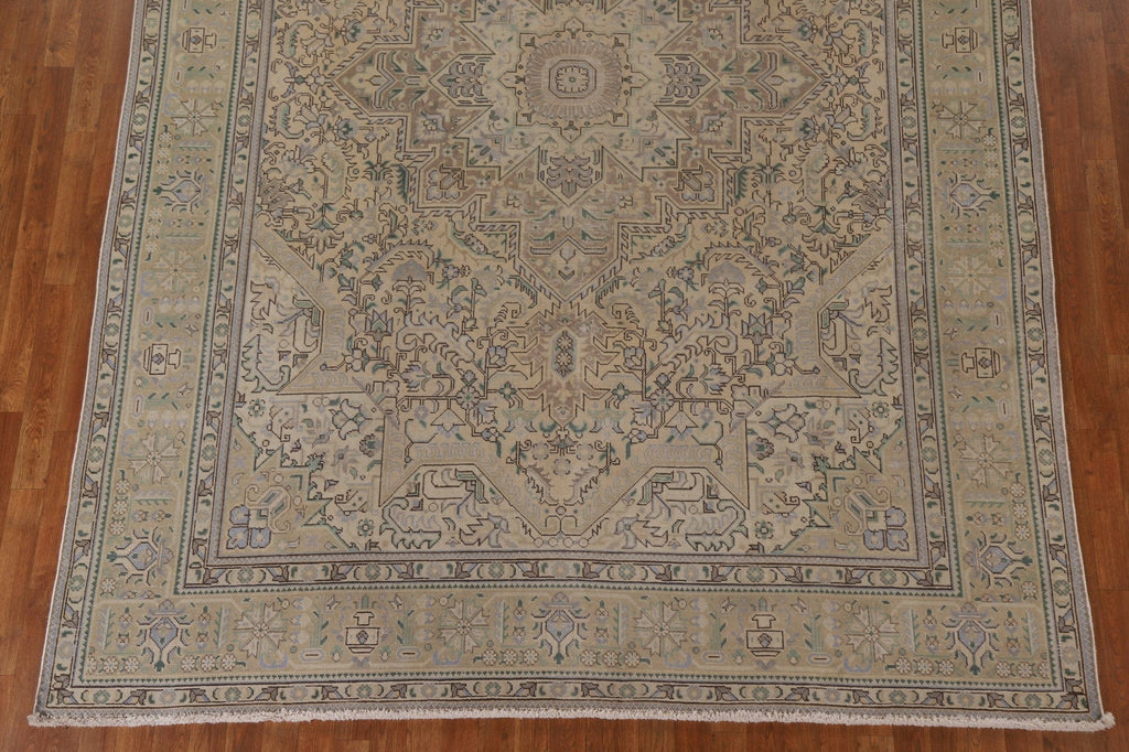 Distressed Wool Tabriz Persian Area Rug 8x11