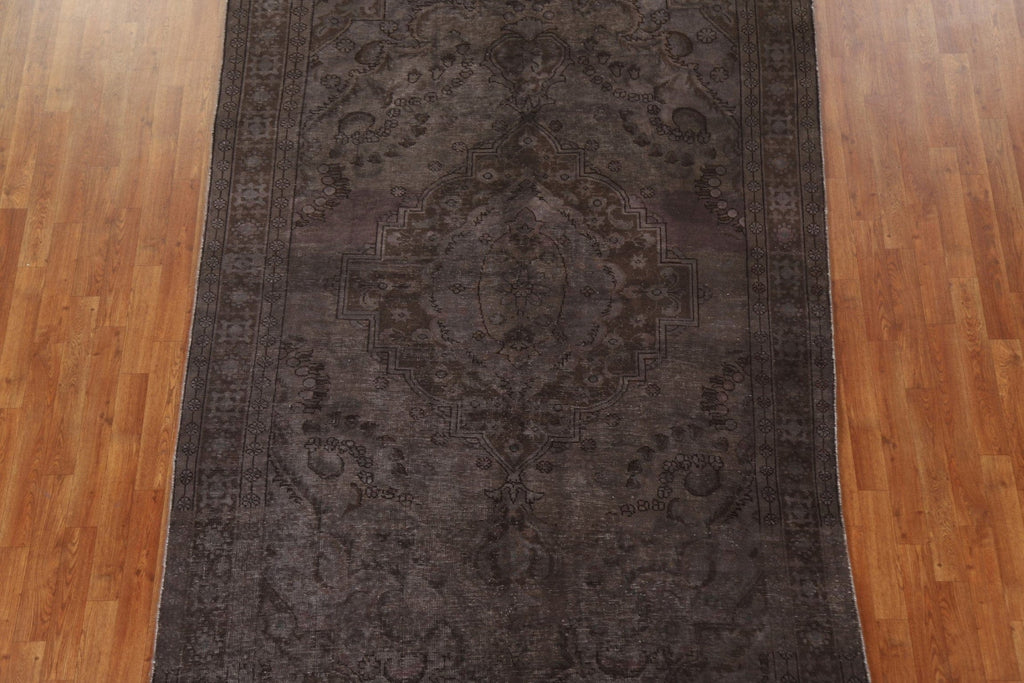 Distressed Over-Dyed Tabriz Persian Area Rug 6x9