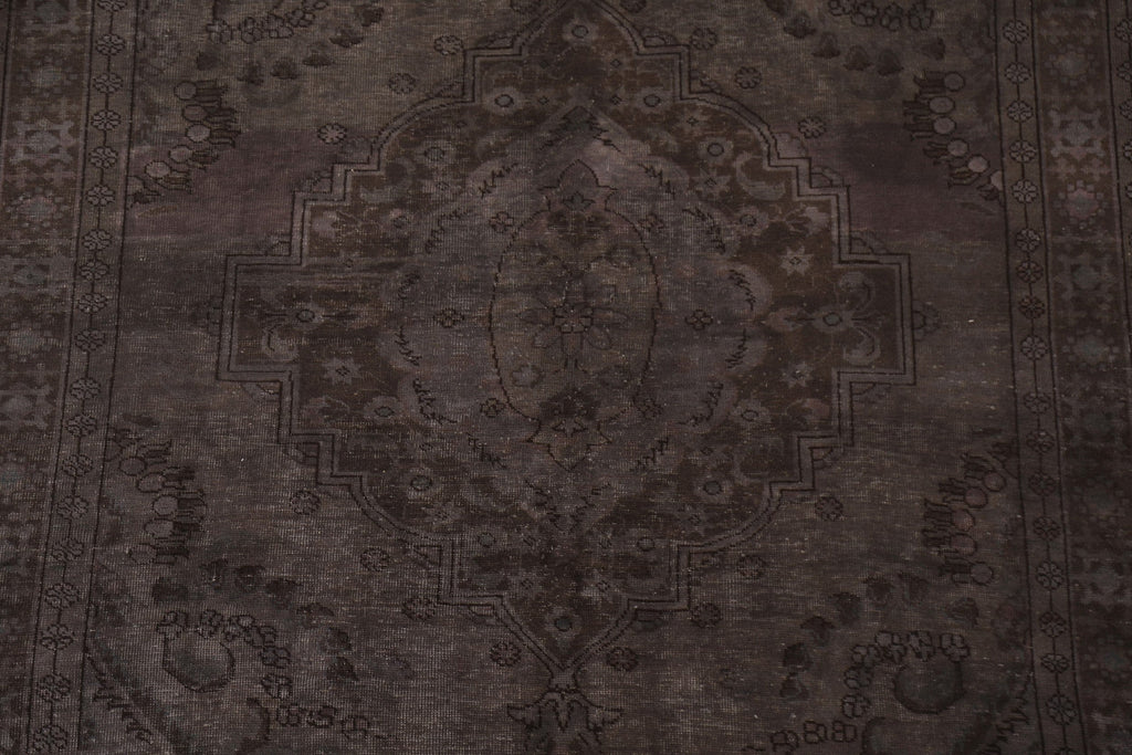 Distressed Over-Dyed Tabriz Persian Area Rug 6x9