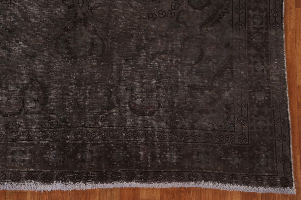 Distressed Over-Dyed Tabriz Persian Area Rug 6x9