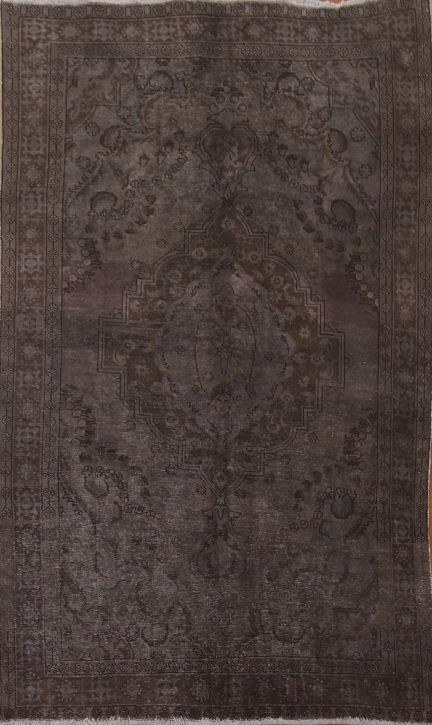 Distressed Over-Dyed Tabriz Persian Area Rug 6x9