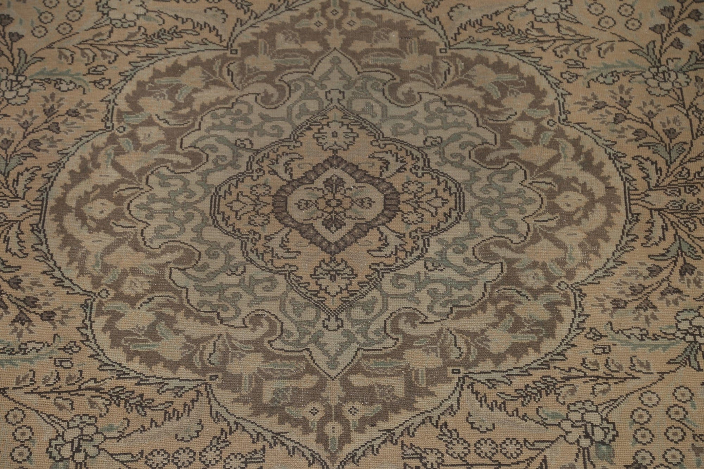 Distressed Wool Tabriz Persian Area Rug 9x12