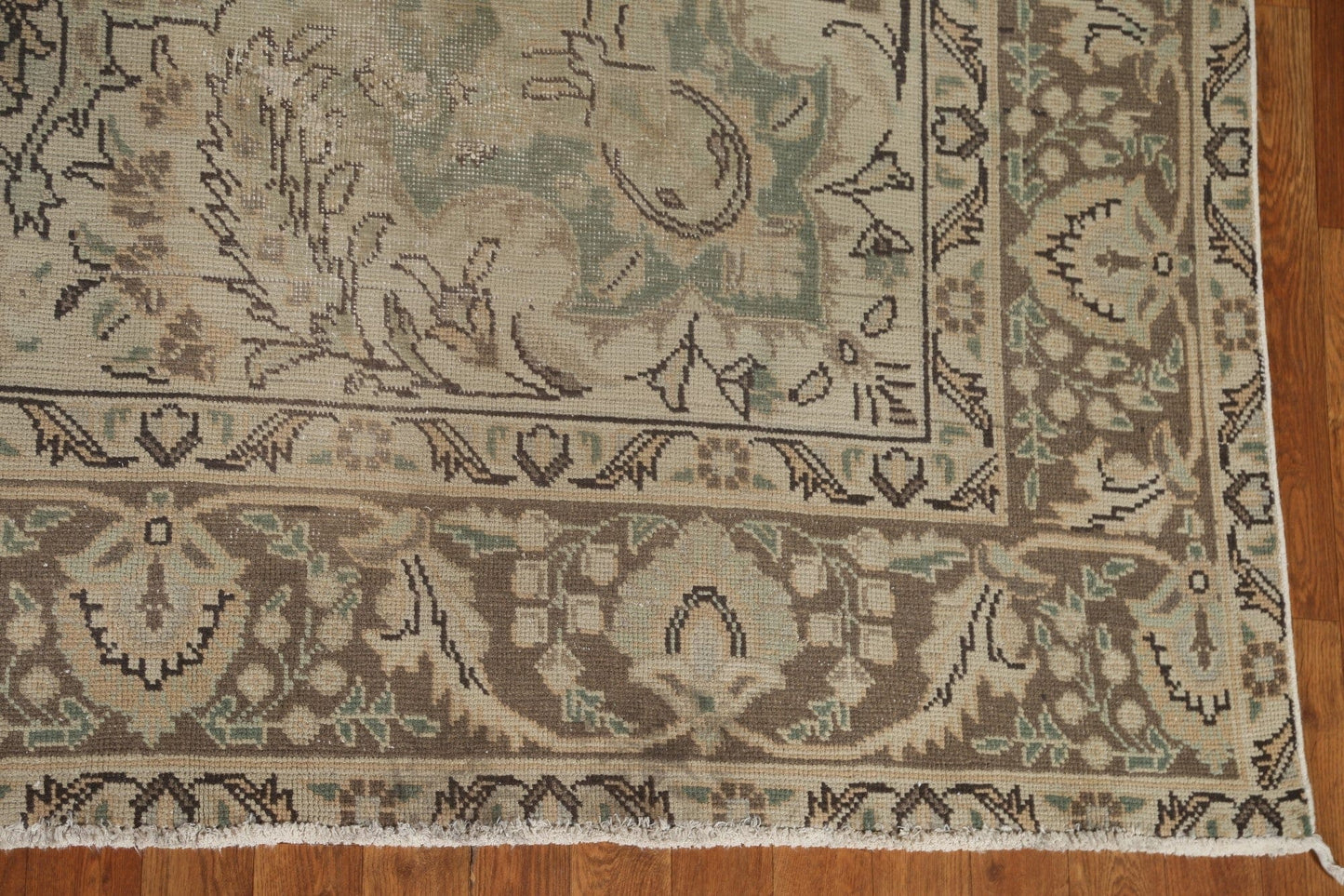 Distressed Wool Tabriz Persian Area Rug 9x12