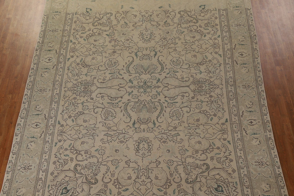 Distressed Tabriz Persian Area Rug 10x13