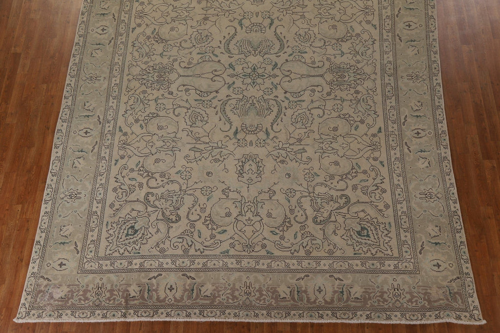 Distressed Tabriz Persian Area Rug 10x13