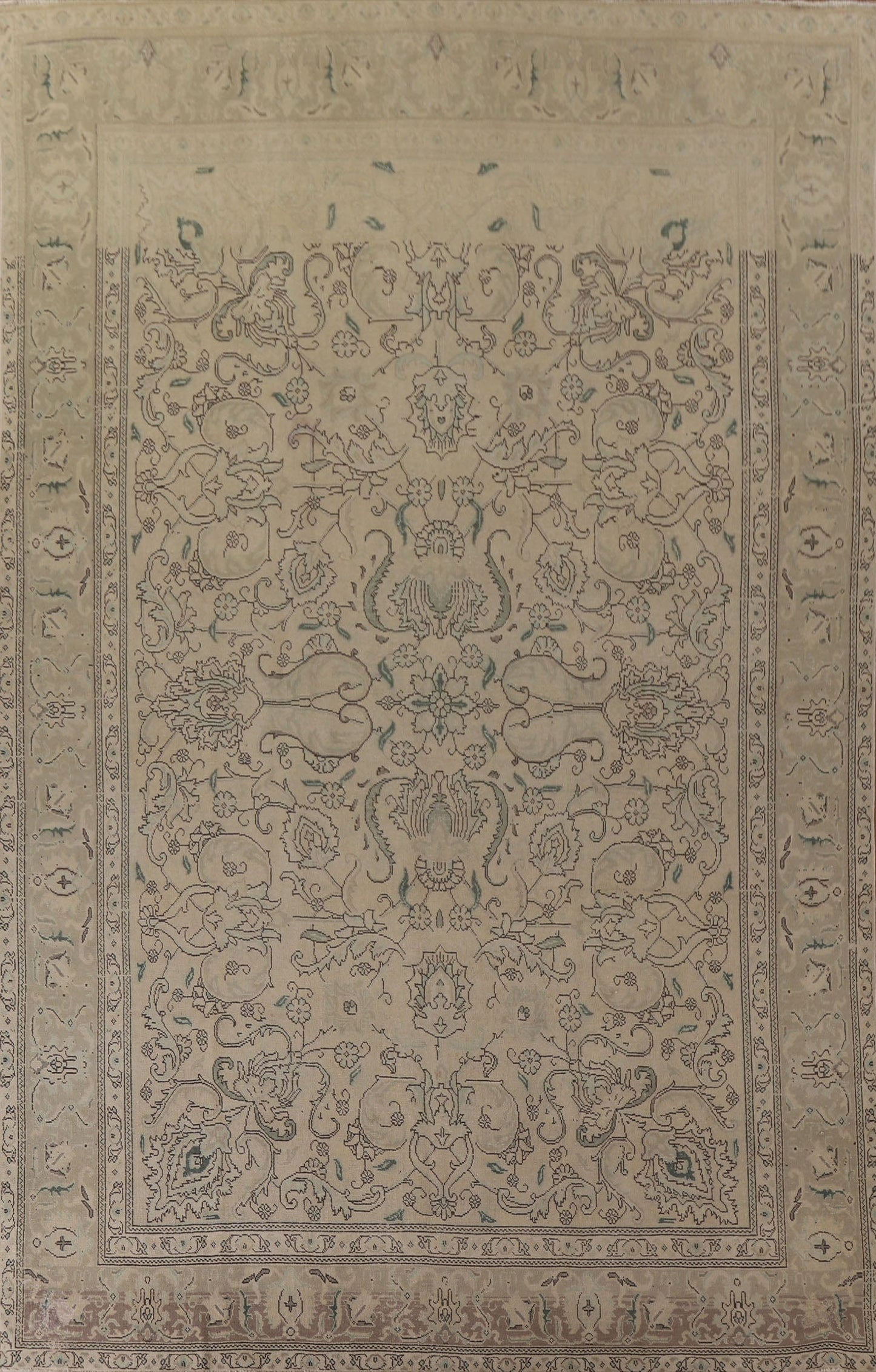 Distressed Tabriz Persian Area Rug 10x13