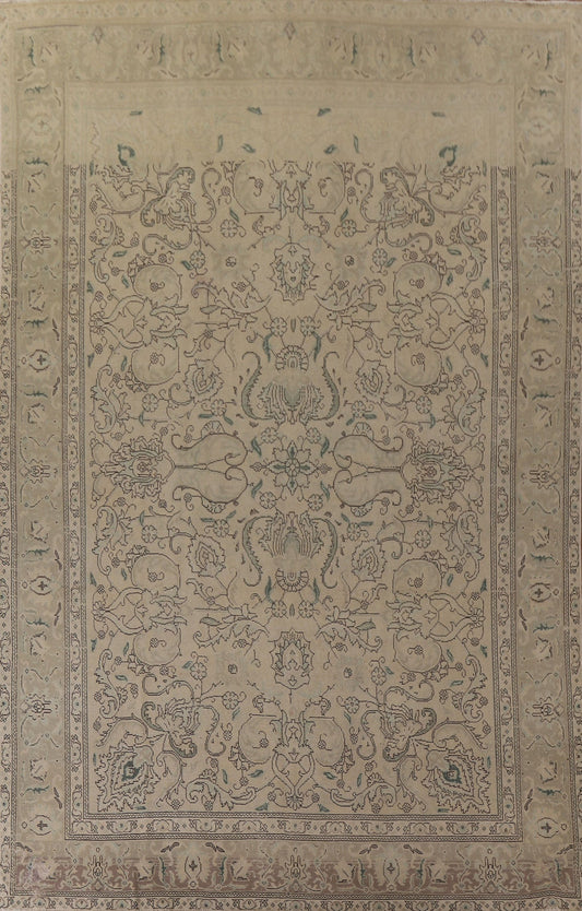 Distressed Tabriz Persian Area Rug 10x13