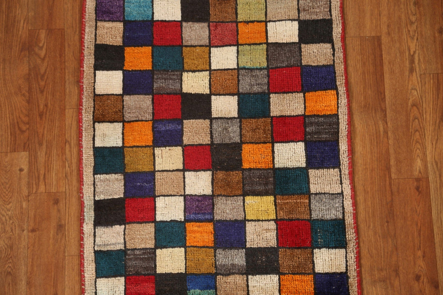 Checkered Gabbeh Persian Area Rug 2x4