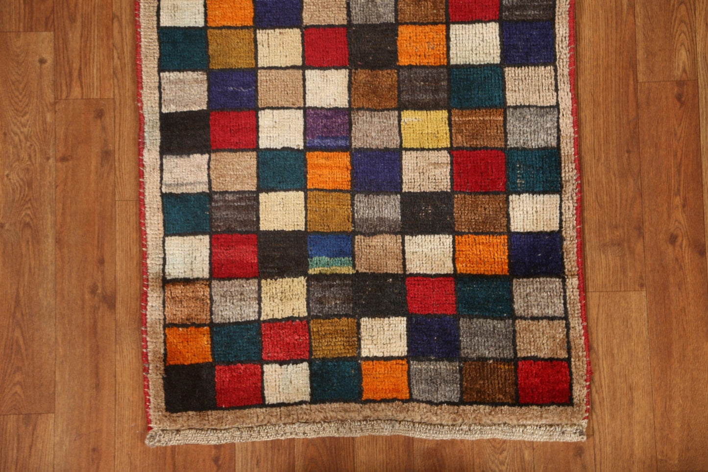 Checkered Gabbeh Persian Area Rug 2x4