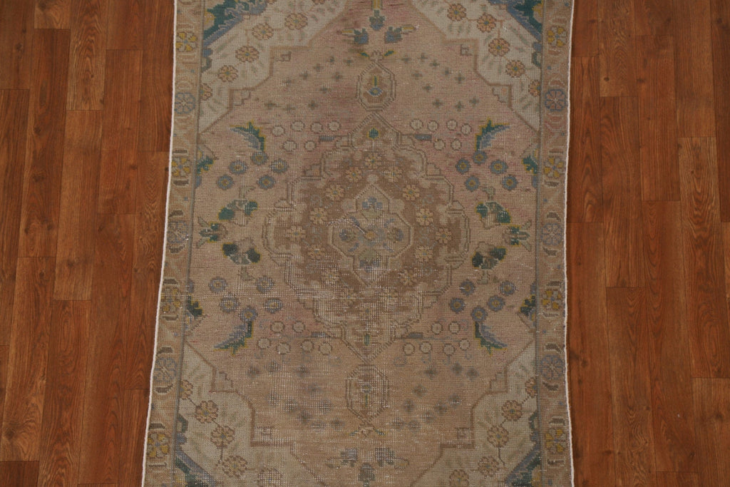 Distressed Wool Tabriz Persian Area Rug 3x4