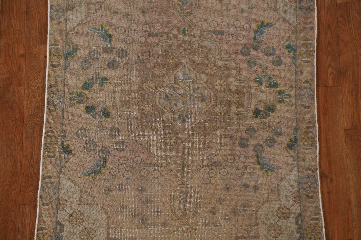 Distressed Wool Tabriz Persian Area Rug 3x4