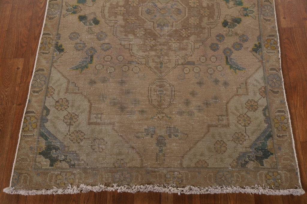 Distressed Wool Tabriz Persian Area Rug 3x4