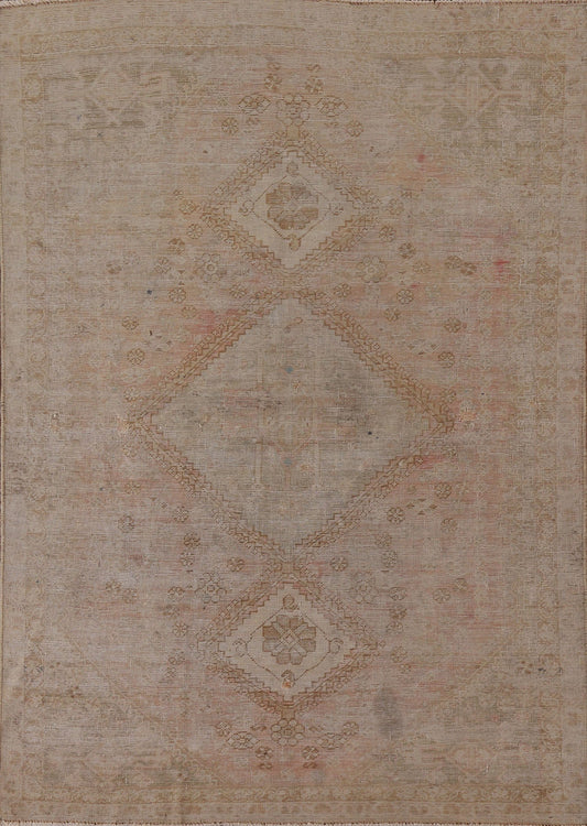 Distressed Shiraz Persian Area Rug 5x6