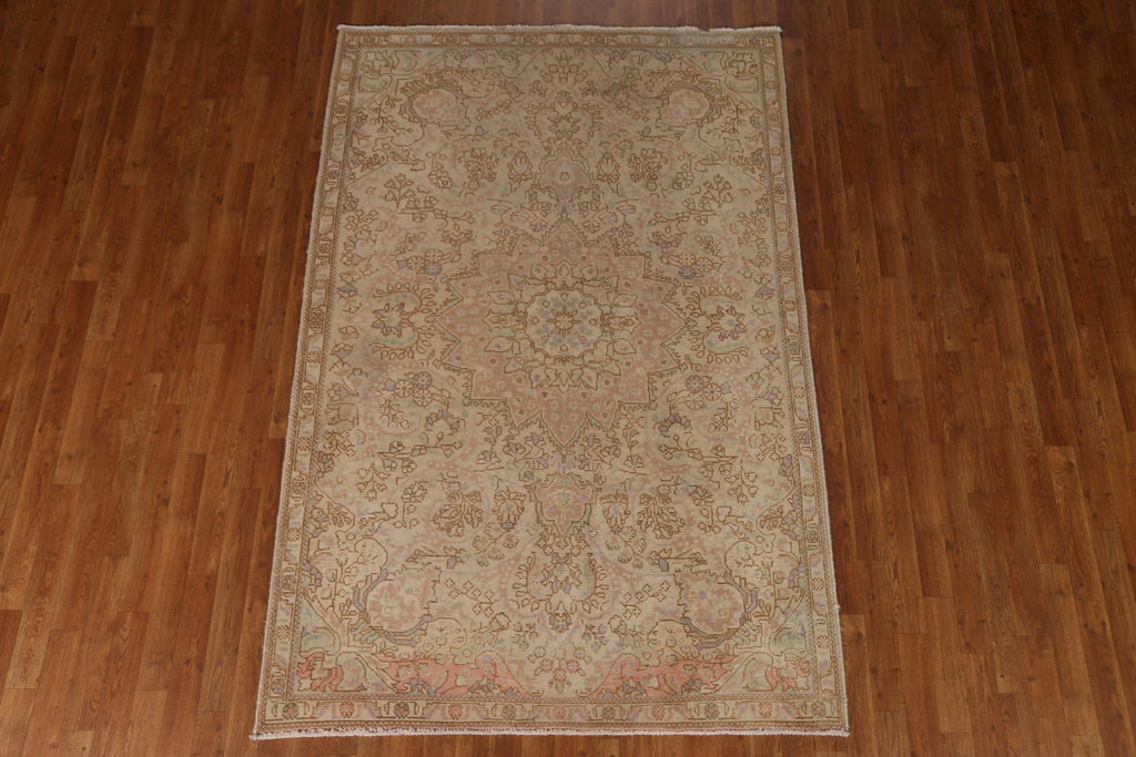 Vintage Tabriz Persian Area Rug 5x8