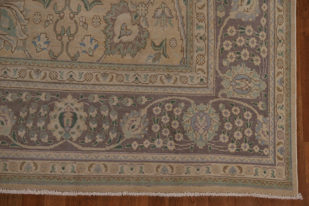 Floral Distressed Tabriz Persian Area Rug 9x13