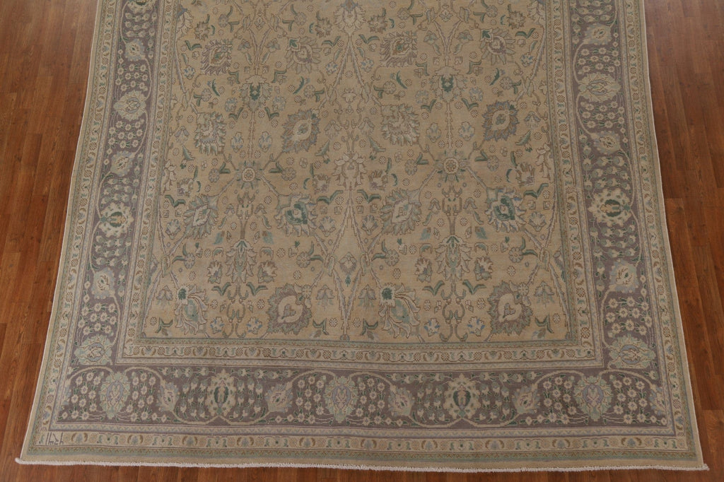 Floral Distressed Tabriz Persian Area Rug 9x13