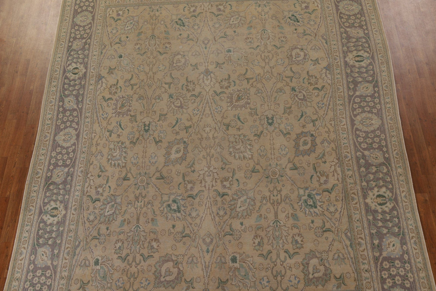 Floral Distressed Tabriz Persian Area Rug 9x13