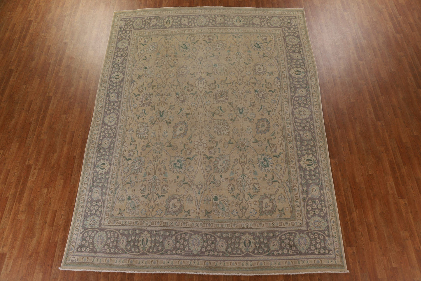 Floral Distressed Tabriz Persian Area Rug 9x13